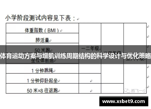 体育运动方案与增肌训练周期结构的科学设计与优化策略